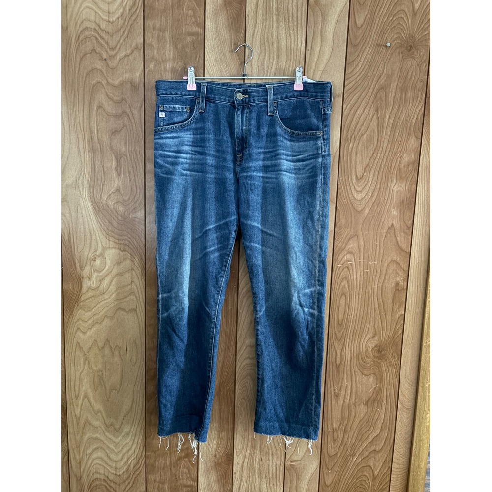 AG Adriano Goldschmied The Ex-Boyfriend Slim Jeans Blue Raw Hem 30R
